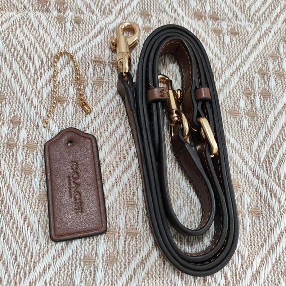 Coach Signature Canvas Chain Crossbody Bag Brown - Picture 8 of 9